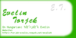 evelin torjek business card